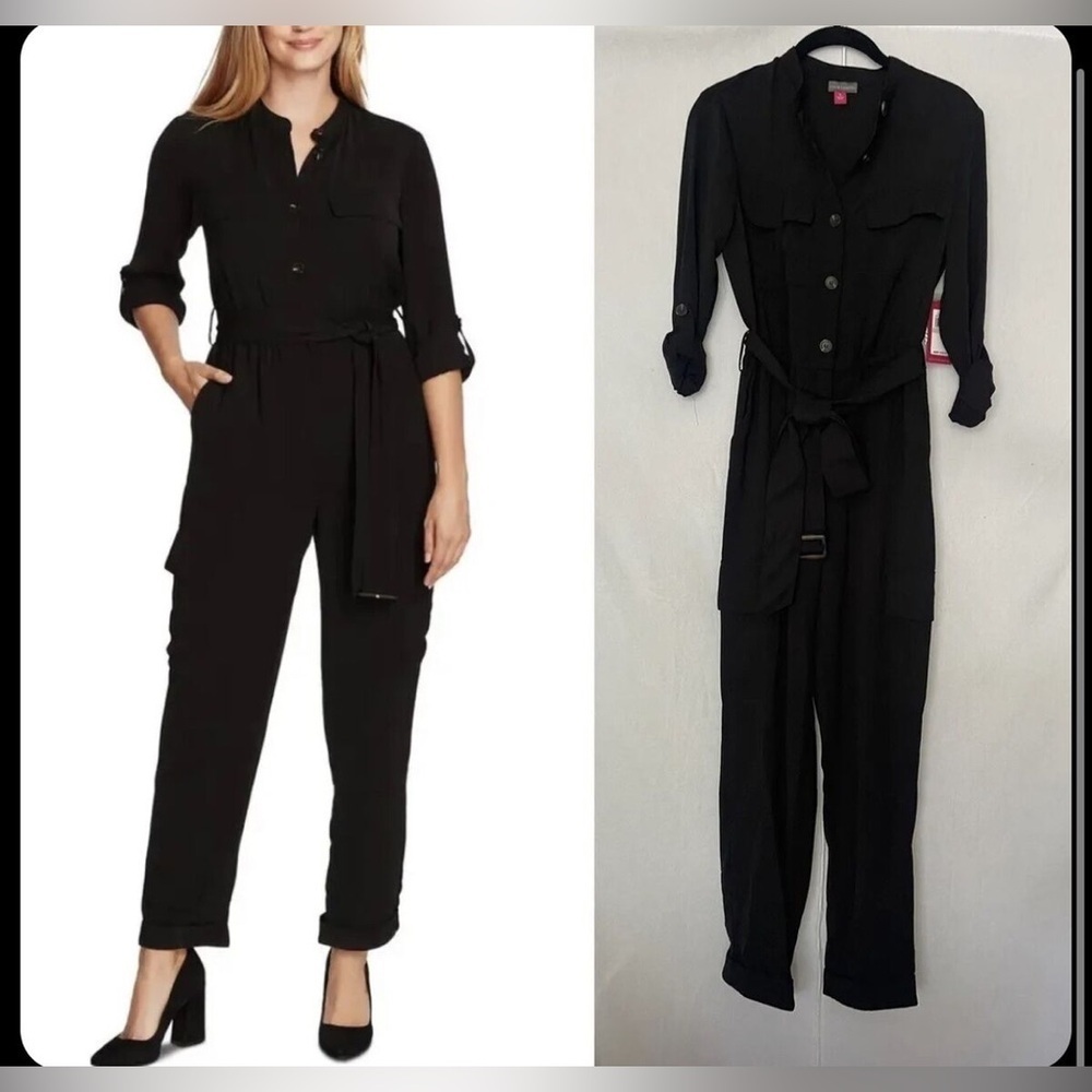 NWT VINCE CAMUTO jumpsuit, rich black (size 6)
